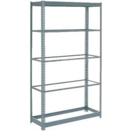 GLOBAL EQUIPMENT Heavy Duty Shelving 48"W x 18"D x 96"H With 5 Shelves - No Deck - Gray 790CP11